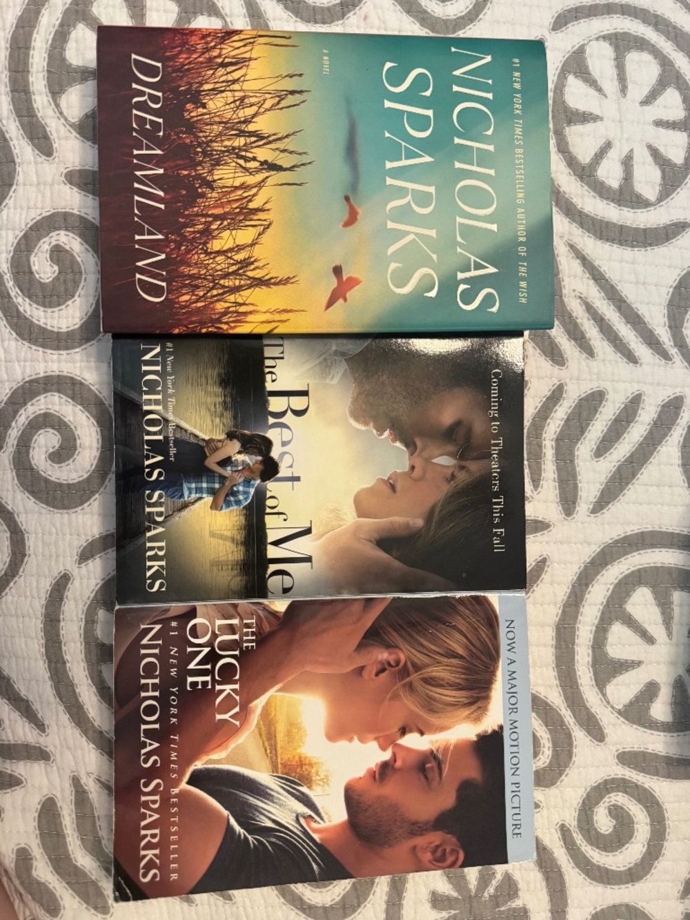 Nicholas Sparks Books - Dreamland, The Best of Me, The Lucky One